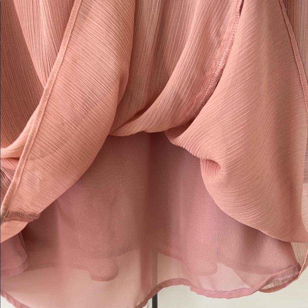 Elegant Blush Ruffled Blouse - pale pink🌿 - Picture 4 of 6